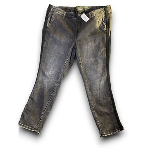 NWT TORRID Womens Black Denim Pull On Jeans Size 3X Grunge Punk Mall Goth Rocker